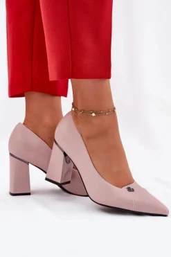 Sale Buty damskie Vinceza Czółenka Na Słupku Eleganckie Vinceza 62224 Różowe Różowy