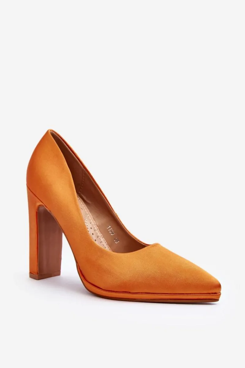 Hot Czółenka Na Słupku Pomarańczowe Piatti Damskie Czółenka Klasyczne