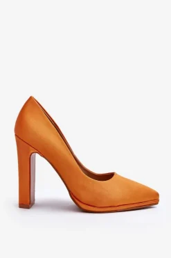 Hot Czółenka Na Słupku Pomarańczowe Piatti Damskie Czółenka Klasyczne