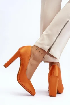 Hot Czółenka Na Słupku Pomarańczowe Piatti Damskie Czółenka Klasyczne