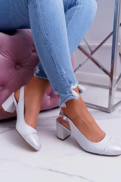 Czółenka Na Słupku>Buty Sergio Leone Czółenka Na Słupku Sergio Leone SK797 Szare Hertes