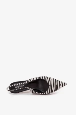 Czółenka Na Szpilce Zebra Phelia Damskie Szpilki Lakierowane|Czółenka Klasyczne