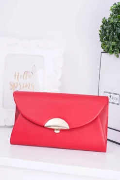 Sale Boto Czerwona Kopertówka Torebka na Łańcuszku