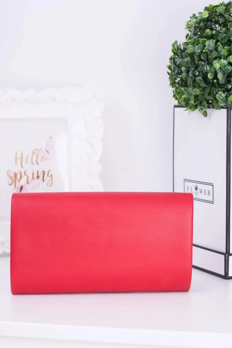 Sale Boto Czerwona Kopertówka Torebka na Łańcuszku