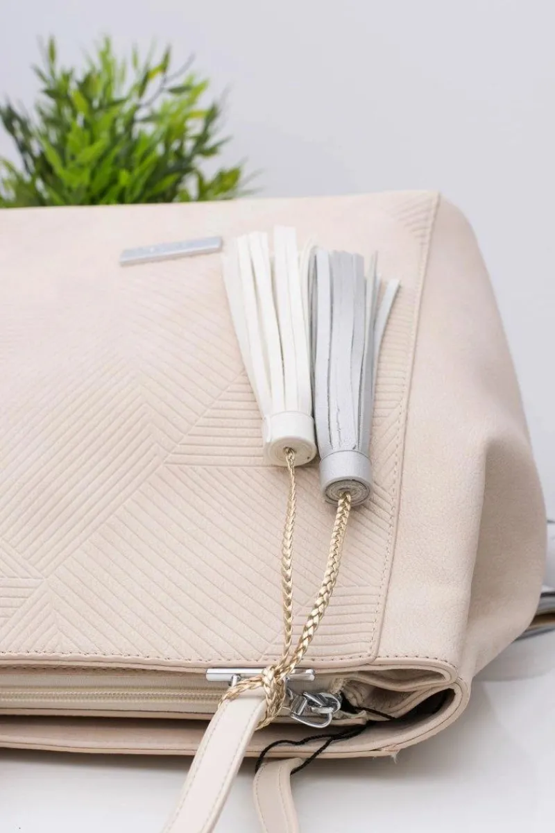 Discount Monnari Damska Beżowa Torebka Shopper Worek