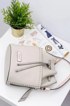 Outlet Monnari Damska Beżowa Torebka Torba Worek