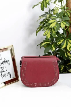 Damska Bordowa Torebka Listonoszka na Ramię Listonoszki