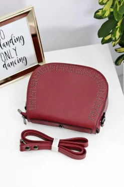 Damska Bordowa Torebka Listonoszka na Ramię Listonoszki