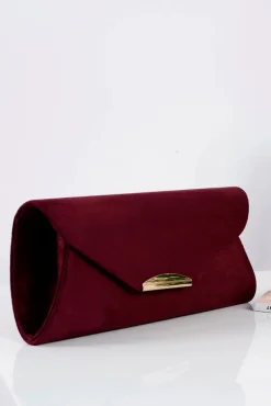 Boto Damska Bordowa Zamszowa Kopertówka