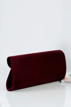Boto Damska Bordowa Zamszowa Kopertówka