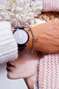 Bransoletki>Boto Damska Bransoleta Łańcuszek Drzewo Życia Różowe Złoto Tree