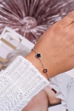 Clearance Damska Bransoleta Celebrytka Srebrna Koniczynka Bransoletki