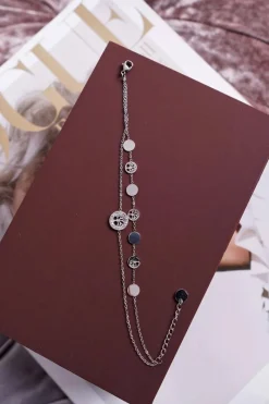 Bransoletki>Glam Chic Damska Bransoleta Celebrytka Srebrna Drzewo Życia