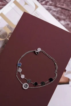 Bransoletki></noscript>Glam Chic Damska Bransoleta Celebrytka Srebrna Drzewo Życia