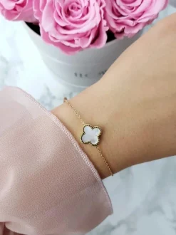 Bransoletki>Boto Damska Bransoleta Na Łańcuszku Kwiatek Złota Selene