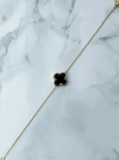 Bransoletki>Boto Damska Bransoleta Na Łańcuszku Kwiatek Złota Selene