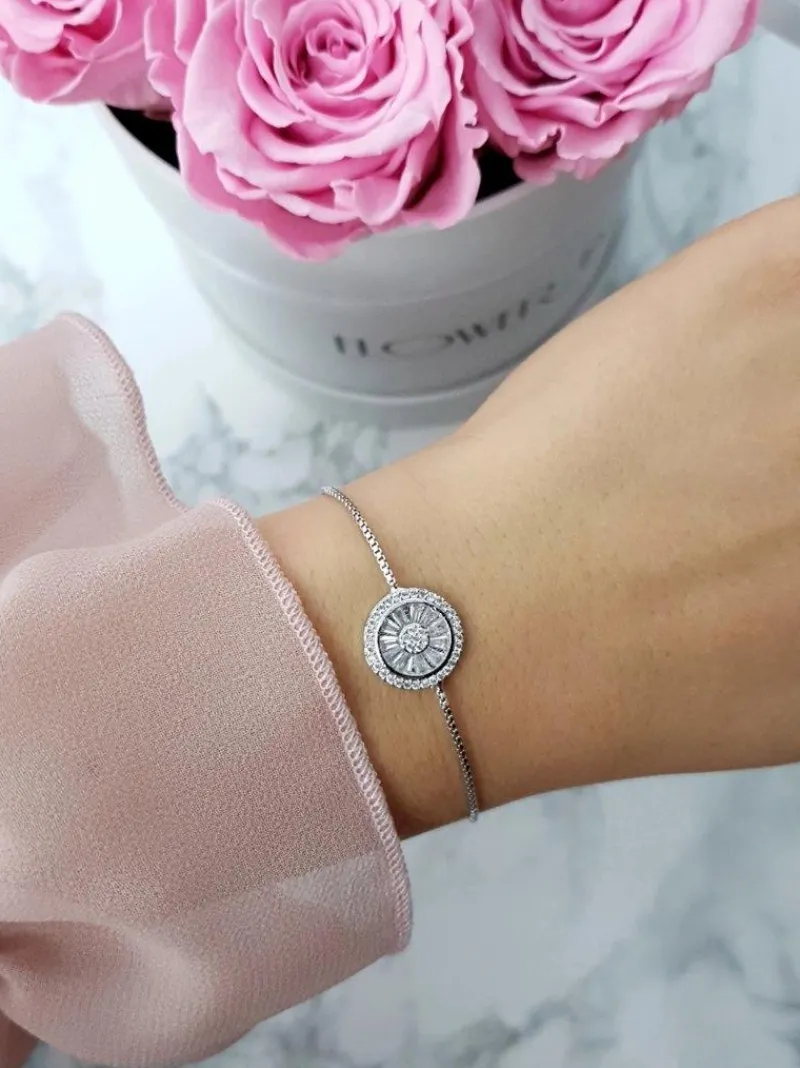 Bransoletki>Boto Damska Bransoleta Na Łańcuszku Kółeczko Srebrna Neli