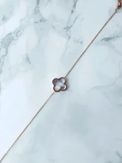 Hot Damska Bransoleta Na Łańcuszku Kwiatek Różowe Złoto Selene Bransoletki