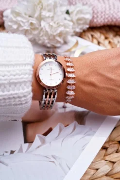 Damska Bransoleta Na Łańcuszku Różowe Złoto Gloria Bransoletki