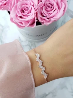 Bransoletki>Boto Damska Bransoleta Na Łańcuszku Modny Wzór Różowe Złoto Gela