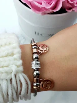 Outlet Boto Damska Bransoleta Na Stalowej Lince Zawieszki Flaming Charms