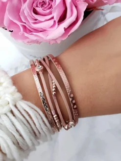 Bransoletki>Boto Damska Bransoleta Rzemień Perełki Michiko