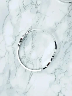 Bransoletki></noscript>Boto Damska Bransoleta Stalowa Cyrkonie Rzymskie Cyfry Srebrna Wega