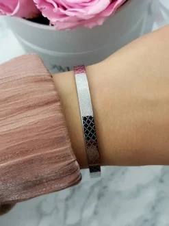 Best Damska Bransoleta Stalowa Z Grawerowanym Wzorem Miss Bransoletki