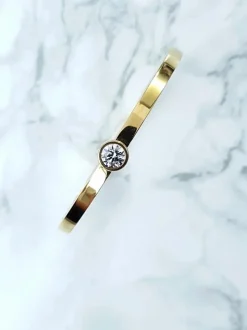 Discount Boto Damska Bransoleta Stalowa Z Cyrkonią Złota Gemma