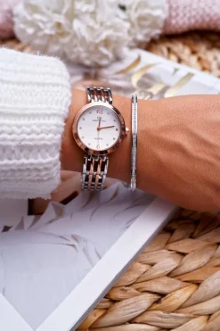 Bransoletki>Boto Damska Bransoleta Stalowa Z Cyrkoniami Srebrna Debi