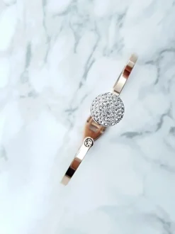 Discount Damska Bransoleta Stalowa Kryształy Różowe Złoto Roxa Bransoletki