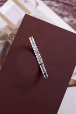 Bransoletki>Glam Chic Damska Bransoleta Stalowa Z Cyrkoniami Srebrna Klar