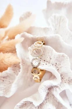 Best Damska Bransoleta Stalowa Z Cyrkoniami Złoto Faith Bransoletki