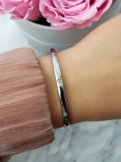 Bransoletki>Boto Damska Bransoleta Stalowa Z Cyrkoniami Srebrna Ursa