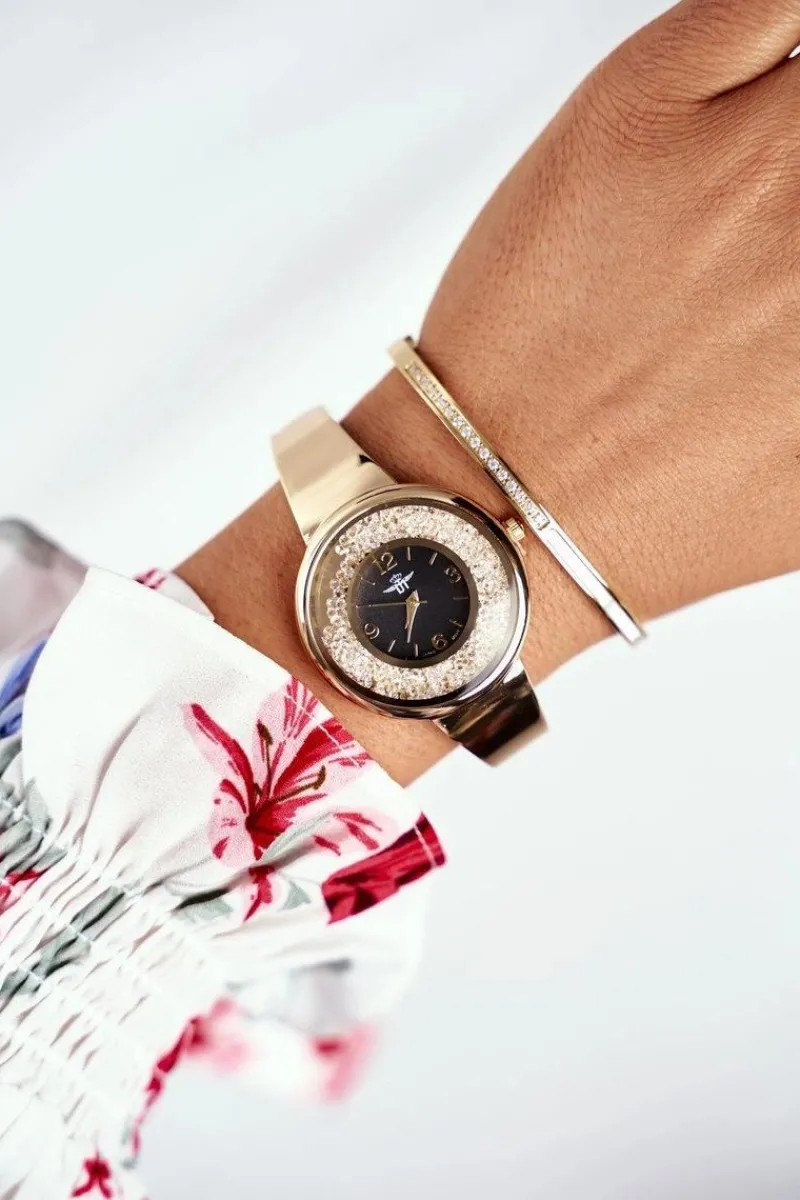 Online Damska Bransoleta Stalowa Z Cyrkoniami Złota Guadiana Bransoletki