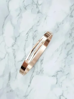 Online Boto Damska Bransoleta Stalowa Z Cyrkonią Różowe Złoto Crystal