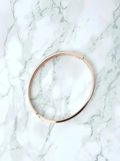 Online Boto Damska Bransoleta Stalowa Z Cyrkonią Różowe Złoto Crystal