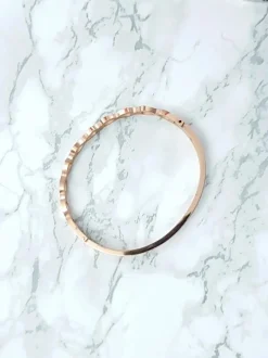 Clearance Boto Damska Bransoleta Stalowa Z Cyrkonią Nieskończoność Różowe Złoto Glam