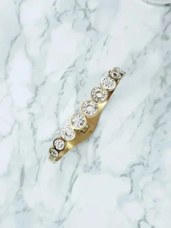 Bransoletki>Boto Damska Bransoleta Stalowa Z Cyrkoniami Złota Vien