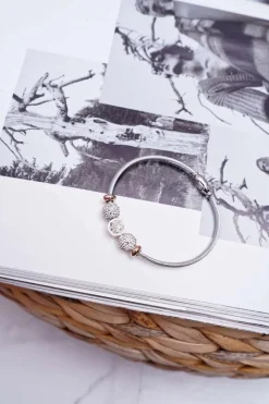 Bransoletki>Boto Damska Bransoleta Z Cyrkoniami Różowe Złoto Orteas