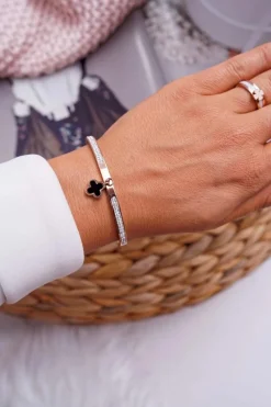 Hot Damska Bransoleta Z Cyrkoniami i Zawieszką Różowe Złoto Loveliness Bransoletki