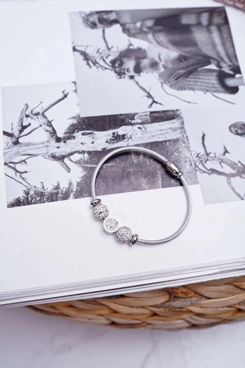 Outlet Damska Bransoleta Z Cyrkoniami Srebrna Orteas Bransoletki