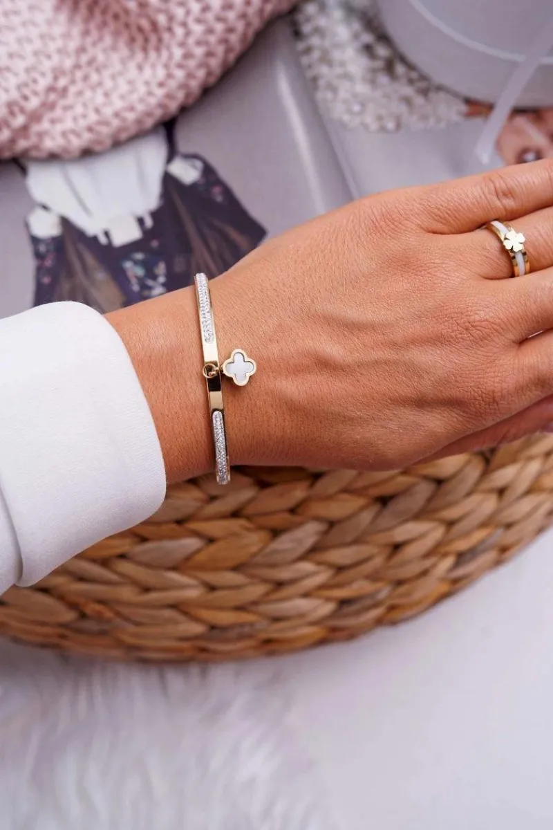 Bransoletki>Boto Damska Bransoleta Z Cyrkoniami i Zawieszką Złota Loveliness