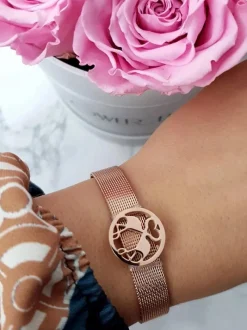 Sale Boto Damska Bransoleta Z Flamingami Różowe Złoto Salina