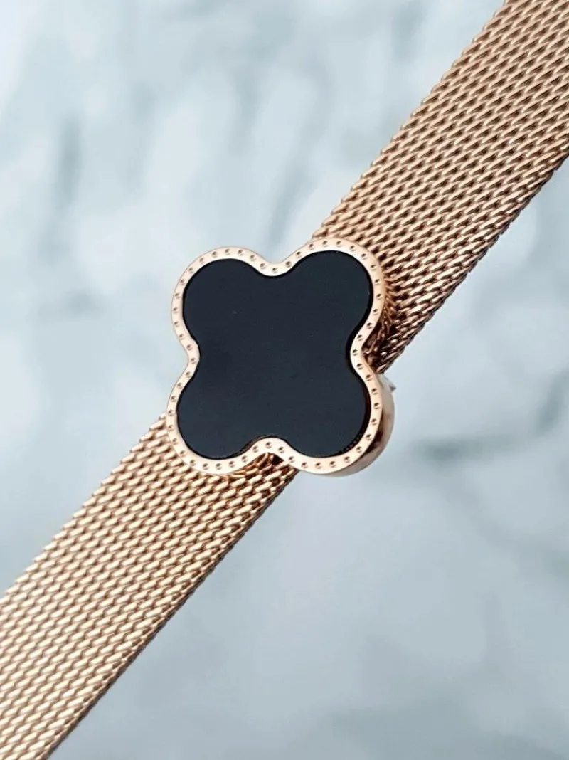 Bransoletki>Boto Damska Bransoleta Z Koniczyną Różowe Złoto Salina