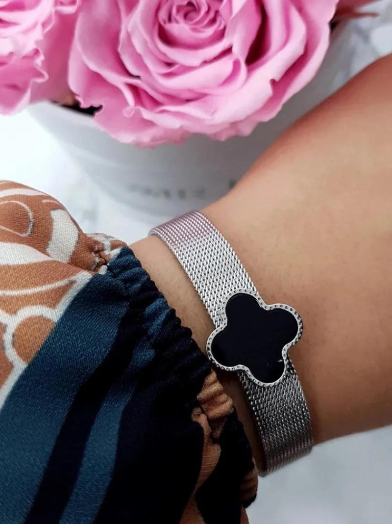 Outlet Damska Bransoleta Z Koniczyną Srebrna Salina Bransoletki