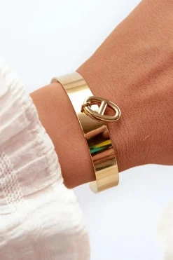 Sale Glam Chic Damska Bransoleta Z Ozdobą Stal Nierdzewna Złota