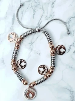 Bransoletki>Boto Damska Bransoleta Z Zawieszkami Flamingi Charms