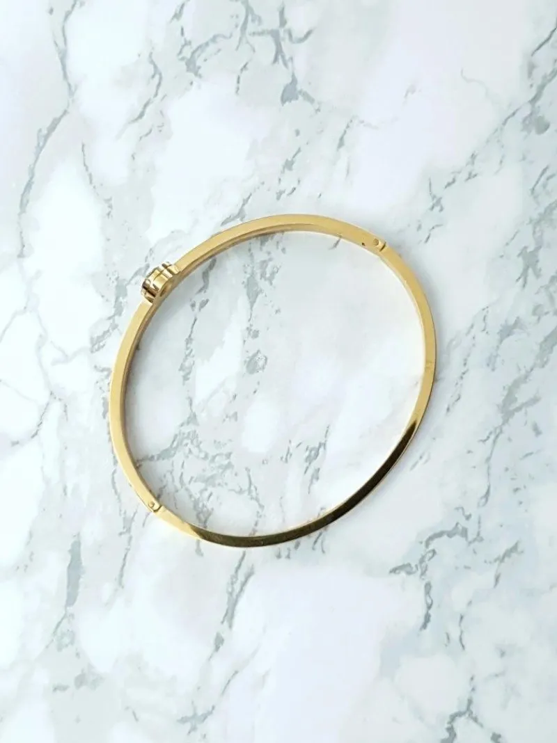 Bransoletki>Boto Damska Bransoleta Złota Stalowa Cyrkonie Kryształ Demeter