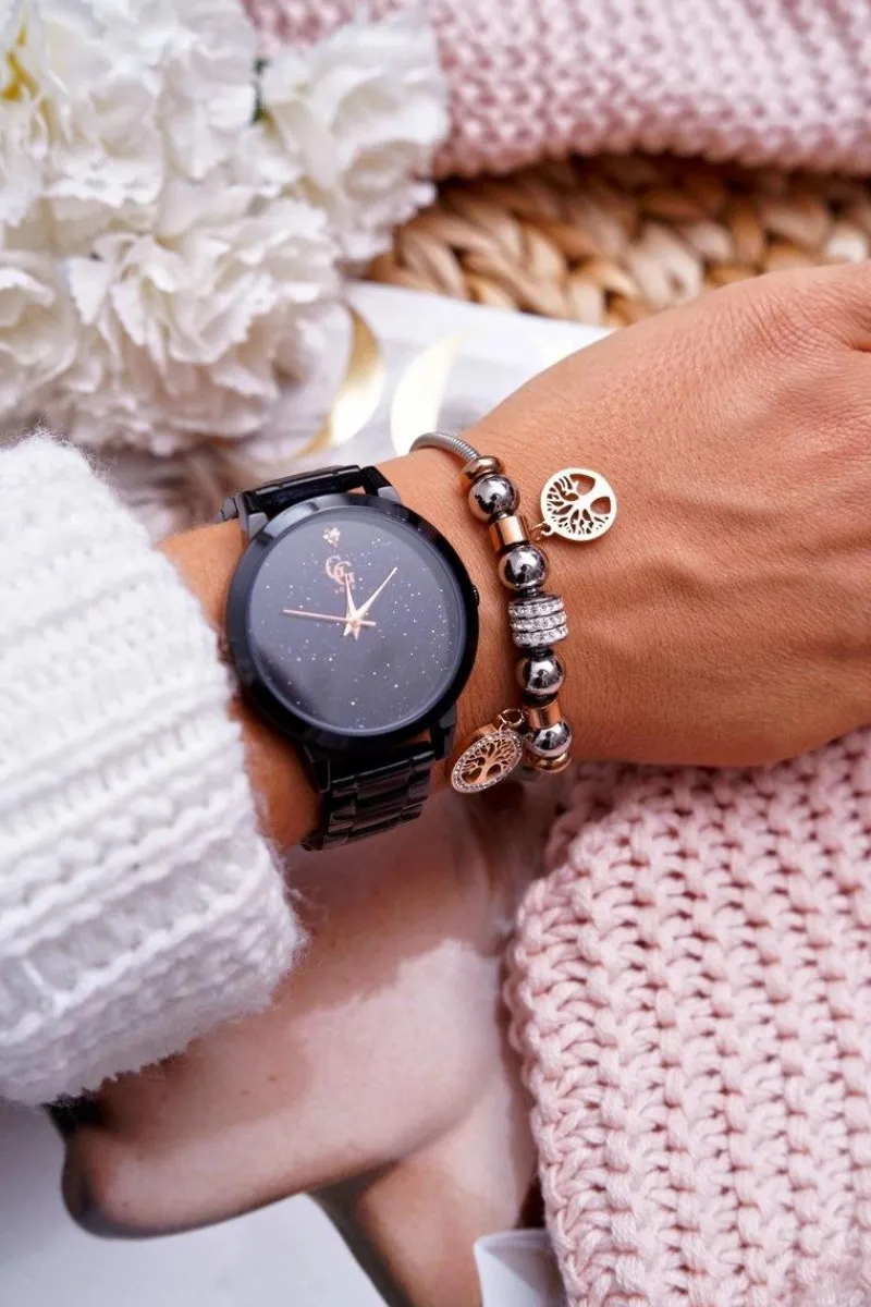 Sale Damska Bransoletka Łańcuszek Drzewo Życia Różowe Złoto Gothal Bransoletki